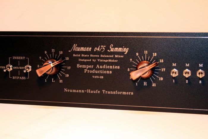Semper Audientes Productions Analog Summing Mixer Neumann Semper Audientes Productions Analog Summing Mixer Neumann