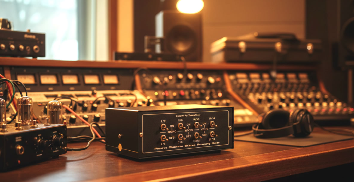 passive discrete stereo summing mixer studio synth sampler