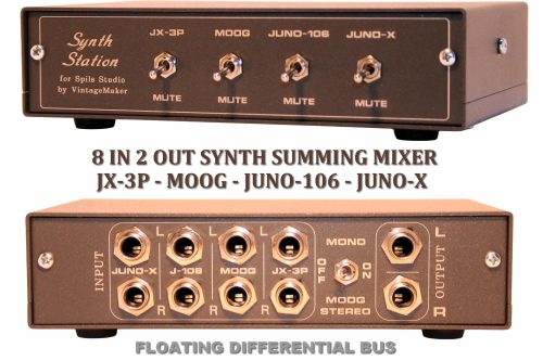 8 IN 2 OUT Synth Station Summing Mixer – JX-3P Moog Juno-106 Juno-X