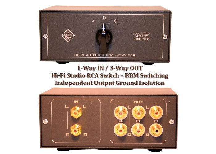 1 in 3 out Hi Fi Studio RCA Switch – BBM Switching 1 in 3 out Hi Fi Studio RCA Switch – BBM Switching