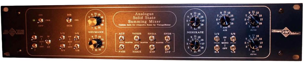NE2OX - Variable Frequency Color Audio Transformer Coupled Studio Summing Mixer 2 2u 40in summing mixer variable transformer oxford