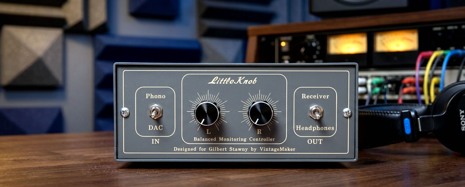 LittleKnob Passive Monitor Controller 3 Desktop Monitor Controller XLR TRS RCA