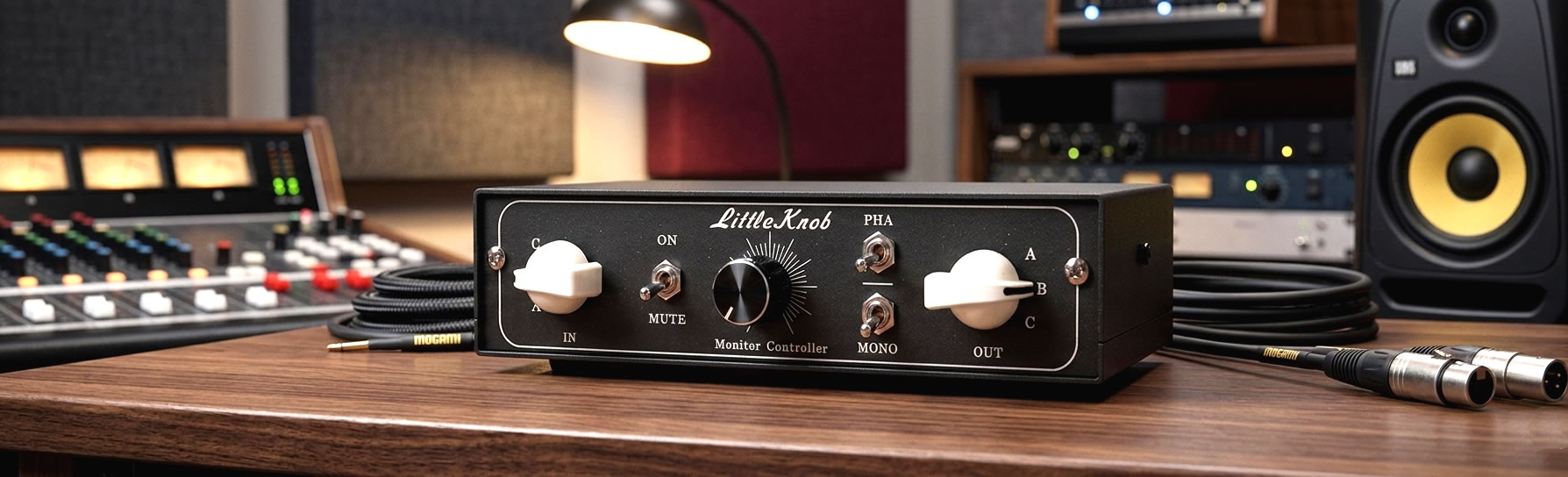 LittleKnob Passive Monitor Controller 4 LittleKnob Wide Desktop Monitor Controller