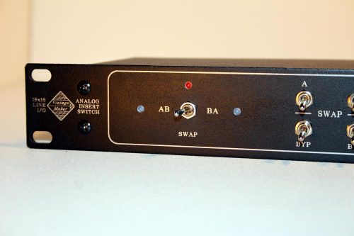 Audio Studio Mastering Insert Bypass 12 AB/BA flip-swap LED indicator – VintageMaker insert switcher