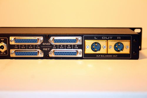 Audio Studio Mastering Insert Bypass 18 Mastering Insert Swap DSUB insert connections – mastering insert bypass switch box
