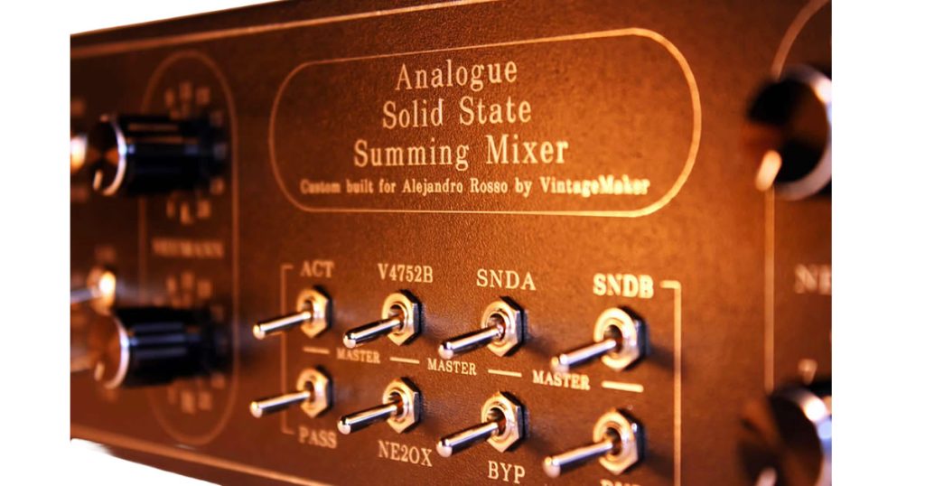 NE2OX - Variable Frequency Color Audio Transformer Coupled Studio Summing Mixer 4 NEOX Neumann Analog Summing Mixer
