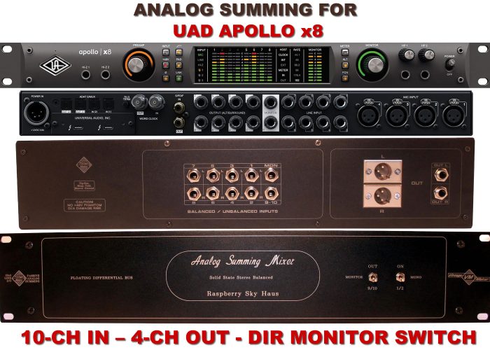Rackmount summing mixer for UAD Apollo x8 studio Rackmount summing mixer for UAD Apollo x8 studio
