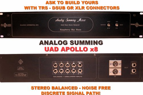 analog summing uad apollo x8