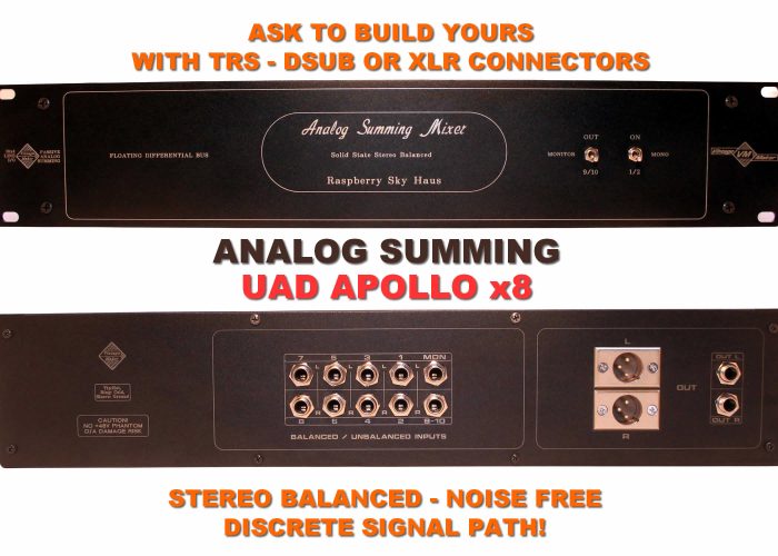 analog summing uad apollo x8 analog summing uad apollo x8