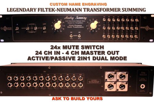 24 ch summing with 24 dedicated mute switches