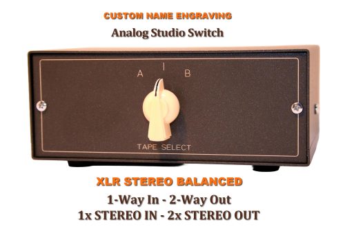 1-Way In - 2-Way Out XLR Analog Studio Switch