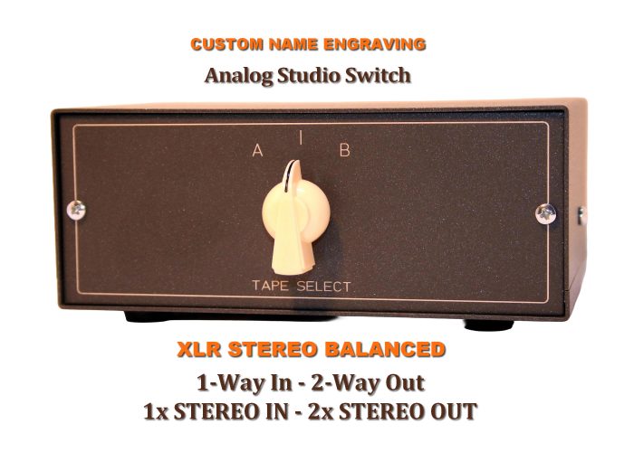 1-Way In - 2-Way Out XLR Analog Studio Switch