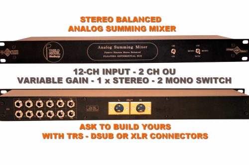 12 ch studio summing mixer