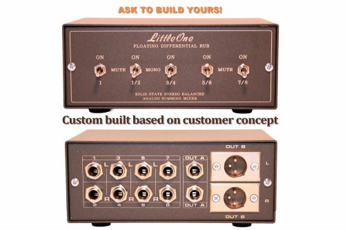 8×4 TRS IN XLR out Custom Summing Mixer with Mute Switches