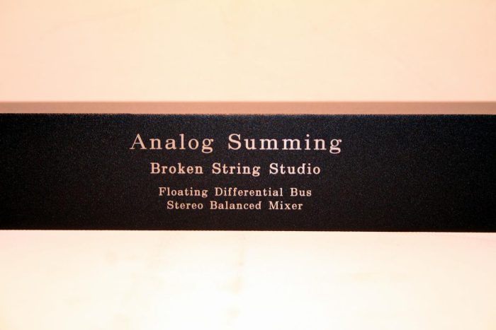 Broken String Studio Summing Mixer Broken String Studio Summing Mixer