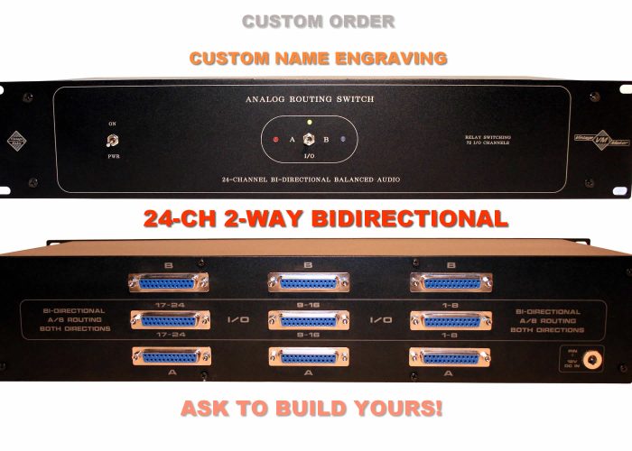 2U 24 ch pathbay routing switch 24-Ch DB25 Studio Relay Switch