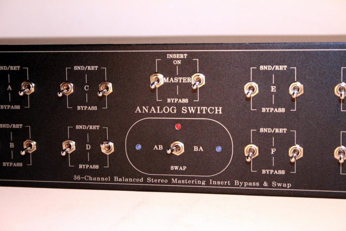 Cyprus School of Sound Mastering Insert Switch 02 Stereo mastering AB BA flip swap switcher