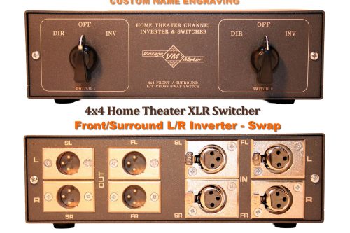 4×4 Home Theater Channel Switcher – Front/Surround L/R Swap – Professional Hi-Fi Studio Audio Selector