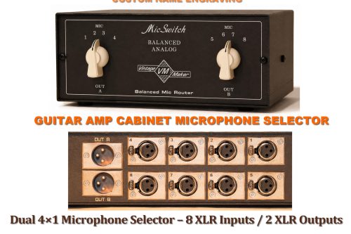 Dual 4×1 Passive Microphone Selector – Balanced XLR Mic Switch
