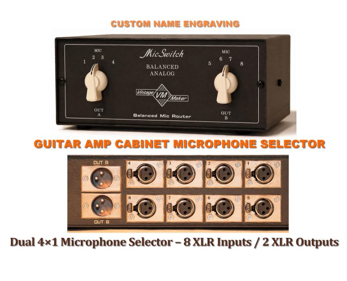 Dual 4×1 Passive Microphone Selector – Balanced XLR Mic Switch Dual 4×1 Passive Microphone Selector – Balanced XLR Mic Switch
