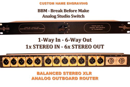 2 in 12 out xlr bbm analog studio switch