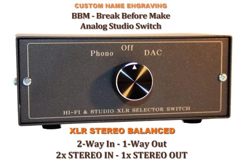 2 way in 1 way out BBM analog studio switch 2-Way In / 1-Way Out Stereo XLR Analog Studio Monitor BBM Switcher & Line Controller