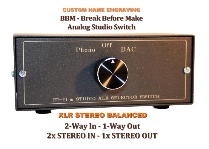 2 way in 1 way out BBM analog studio switch 2-Way In / 1-Way Out Stereo XLR Analog Studio Monitor BBM Switcher & Line Controller