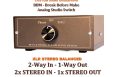 2 way in 1 way out analog studio switch 2-Way In / 1-Way Out Stereo XLR Analog Studio Monitor BBM Switcher & Line Controller