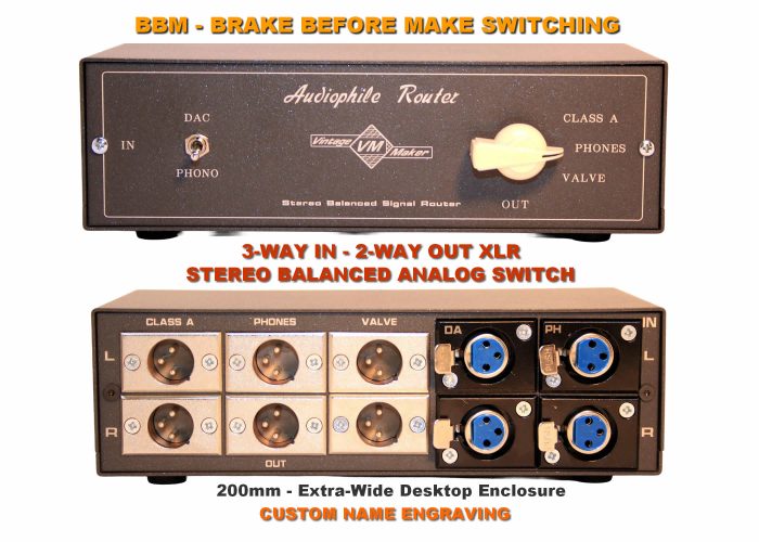 Audiophile hifi studio switch Audiophile hifi studio switch 2-Way IN / 3-Way OUT Balanced XLR Signal Router – BBM Switch 4×6 | Audiophile HiFi Audio Selector Switch