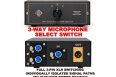3 way microphone mic switch desktop xlr phantom 3-In-1-Out XLR Microphone Selector Mic Switcher – BBM, Desktop Version